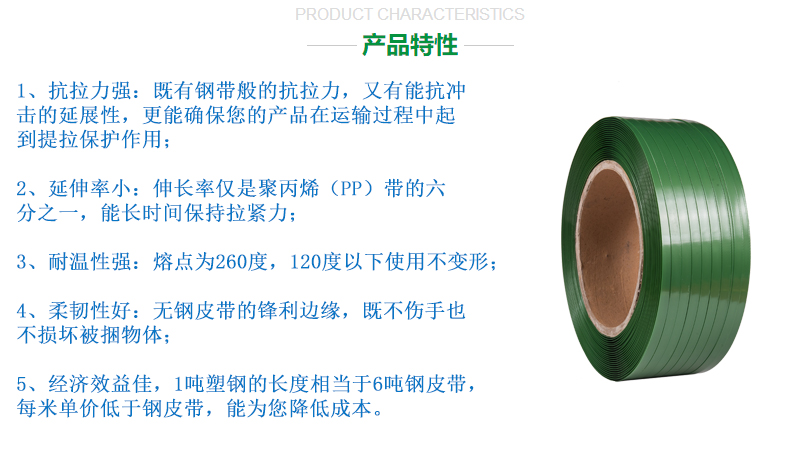 PET塑钢TXVLOG糖心短视频网站产品特性
